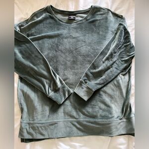 Sage Green Velour Shirt